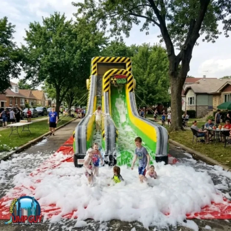 20Ft Caustic Drop Foam Machine Water Slide Featured rental for Bartlett IL events in ZIP code 60103