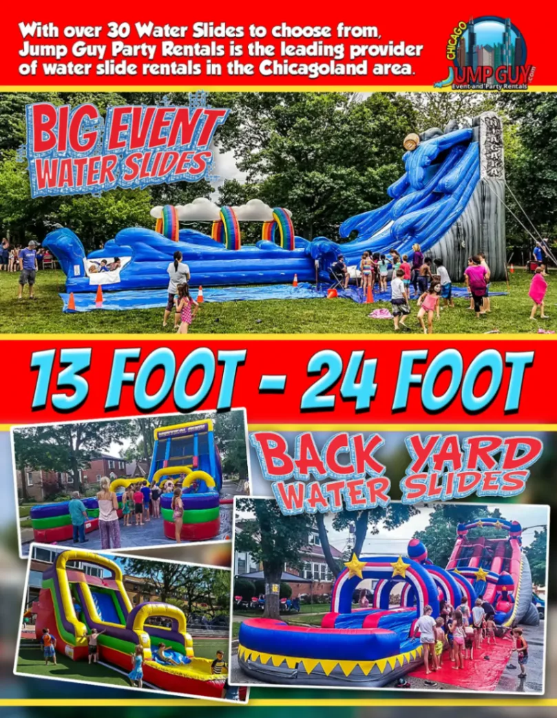 Big Event Backyard Water Slide rental for Bartlett IL events in ZIP code 60103
