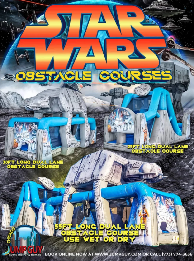 Star Wars Inflatable Obstacle Course rental for Bartlett IL events in ZIP code 60103