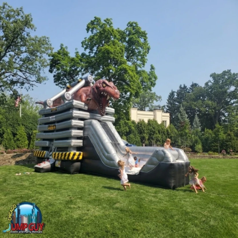Trex Dinosaur Bounce Slide Dry rental for Bartlett IL events in ZIP code 60103